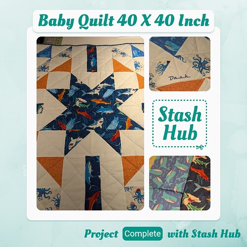 Baby Quilt 40 X 40 Inch