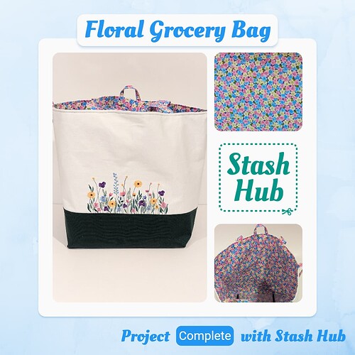 Floral Grocery Bag