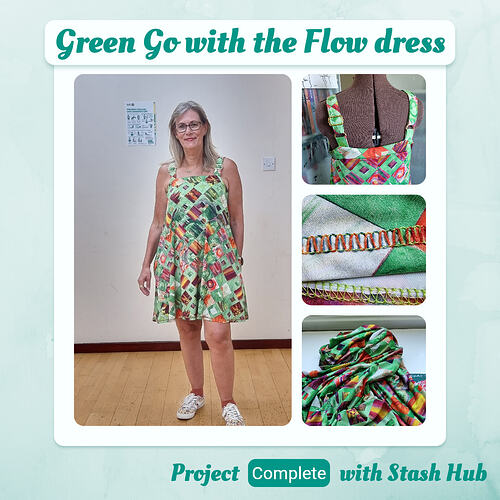 Green Go with the Flow dress (1)