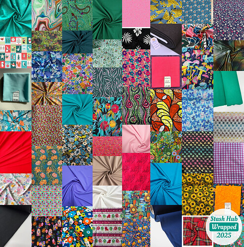 Fabric collage - Stash Hub Wrapped 2025